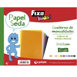 Bloc 10 papel seda 24x32 cm. colores Fixo Kids 00072899