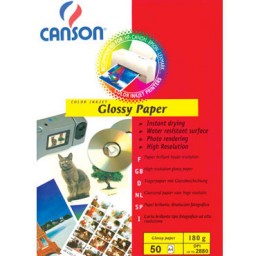 Glossy Paper 180g A4 PQ50 Canson