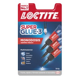 Pegamento Super Glue3 Mini Trío 3x1 g. Loctite 2640065