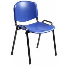 Pack 4 sillas confidente DADO plástico azul
