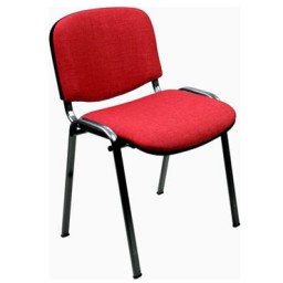 Pack 4 sillas confidente DADO tapizado rojo