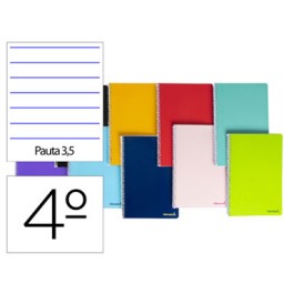 Cuaderno Smart 4º pauta 4º 3,5mm. Liderpapel 08392