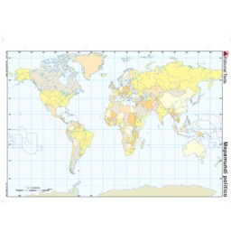 Hoja mapa mundo político 24590