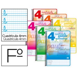 Cuaderno Pautaguía Fº pauta 4mm. Liderpapel 51698